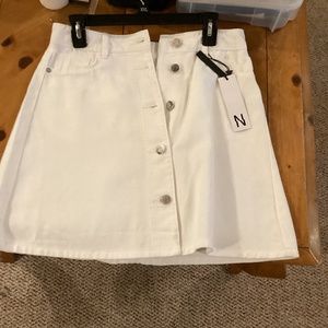 Women’s Noisy May Skirt - white, size medium